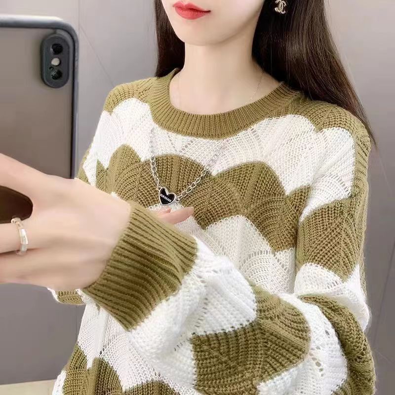 Pull en tricot épais pour femmes avec motif en vagues Chic & Stil