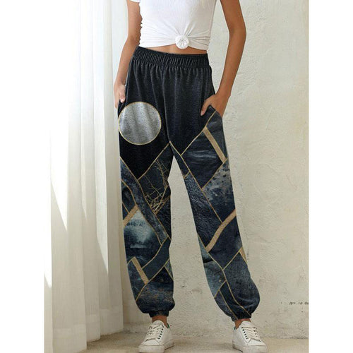 Women geometric print leisure pants Lune London