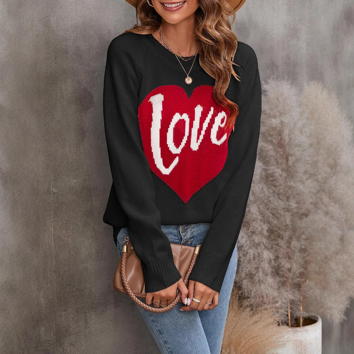 Pull en tricot pour femmes avec design en forme de cœur Chic & Stil