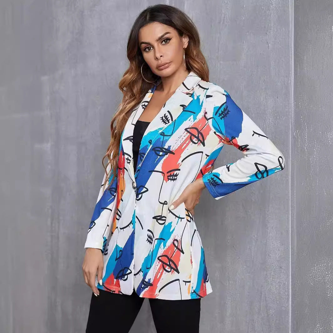 Blazer for women with artistic print and modern cut Lune London