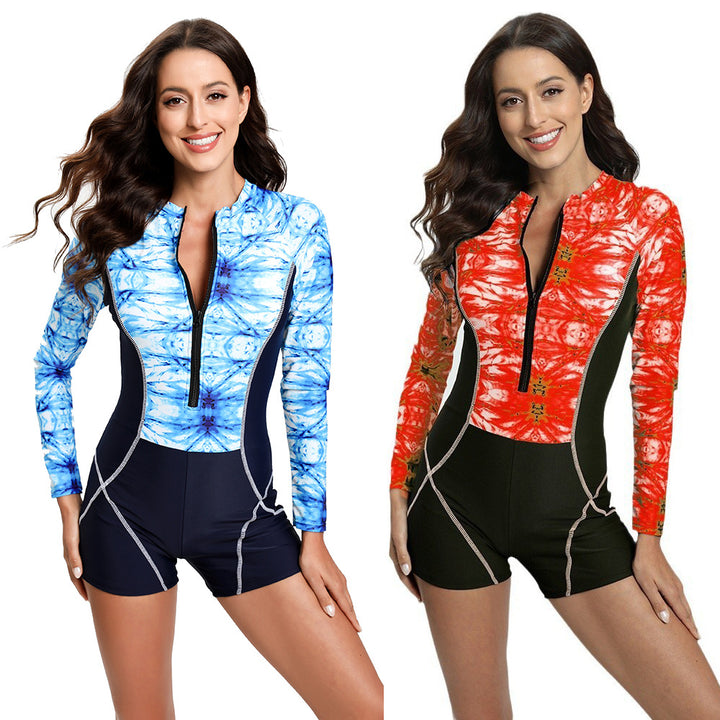Ladies long sleeve surf suit with integrated UV sun protection Lune London