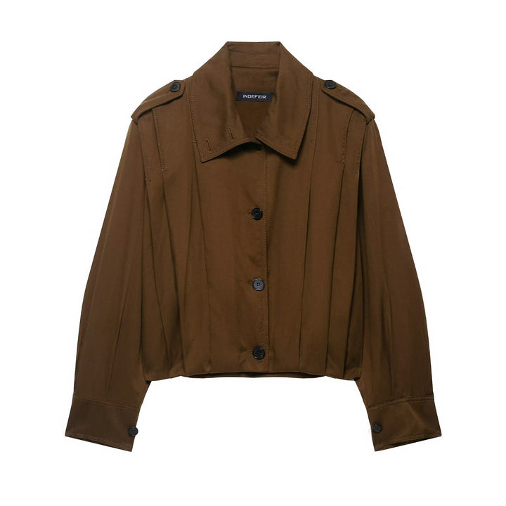 Fashion cropped jacket for women with decorative button details Lune London