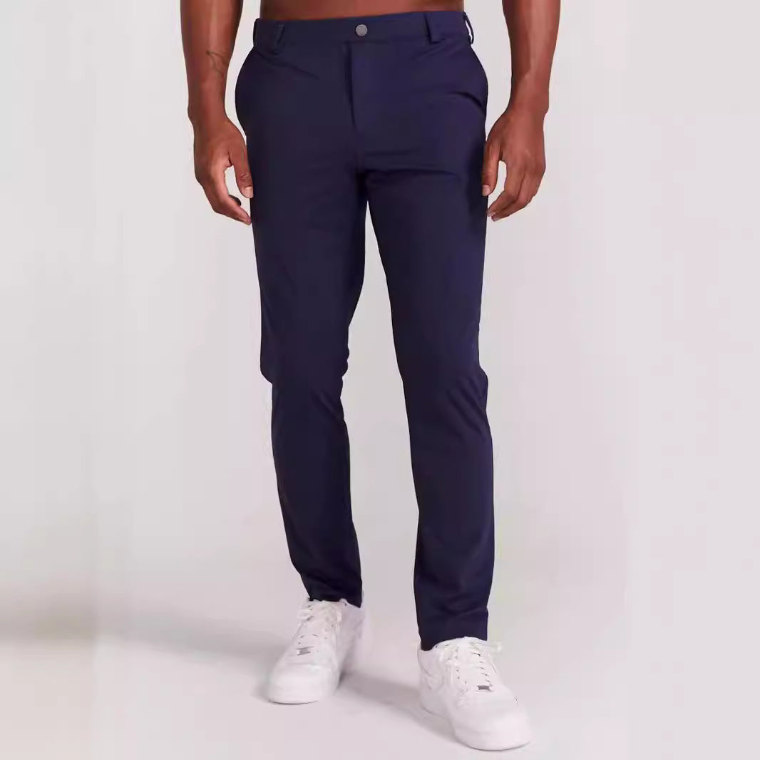 Lune London elastic slim fit chinos for men