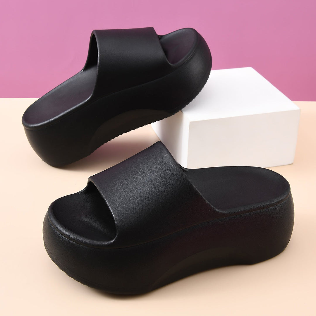 Women Elevated Platform Slip Sandals Lune London
