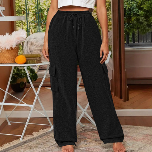 Women’s cargo pants with a relaxed fit and elastic waistband Lune London