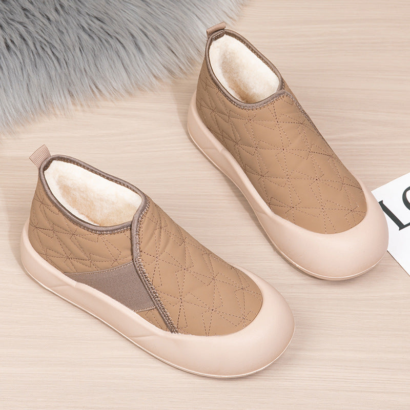 Women Comfortable Fleece Lined Slip-On Shoes Lune London