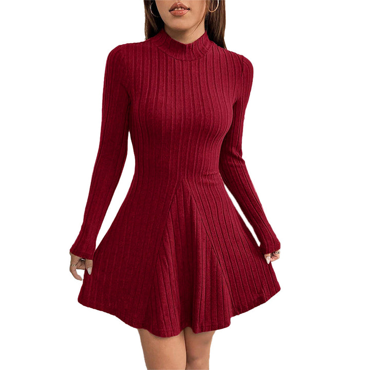 Robe tricotée pour femmes avec col montant élégant et coupe flatteuse Chic & Stil