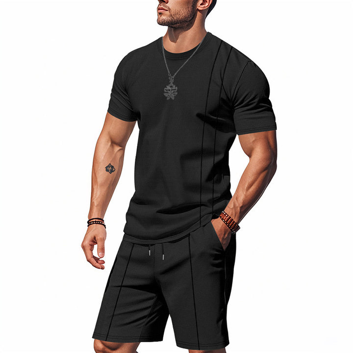 Men's short sleeve set and shorts made of breathable material Lune London
