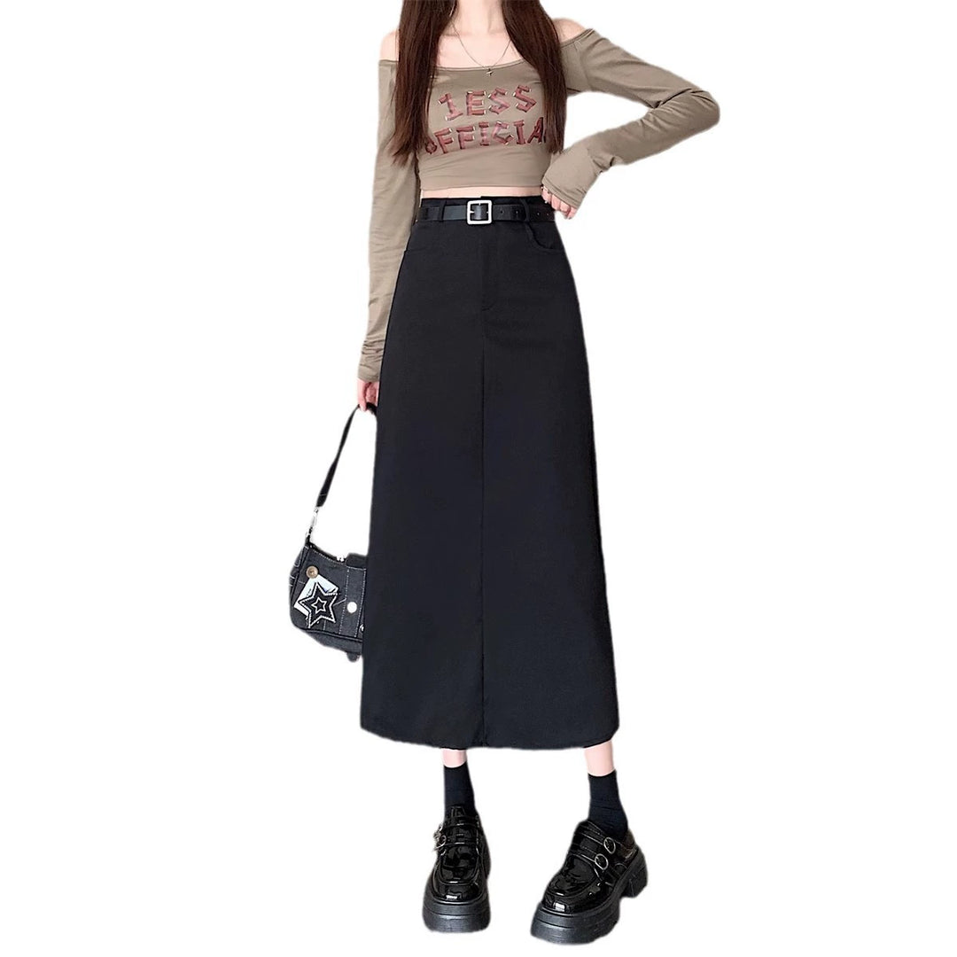 Jupe maxi élégante pour femmes avec taille haute et poches latérales Chic & Stil