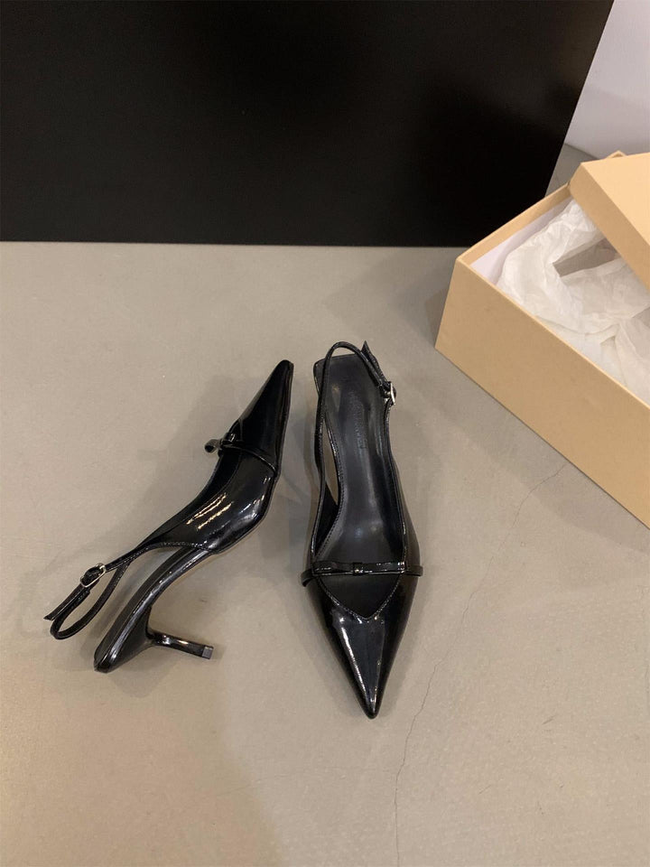 Women's Slingback Pumps with Elegant Cut and Fine Strap Lune London