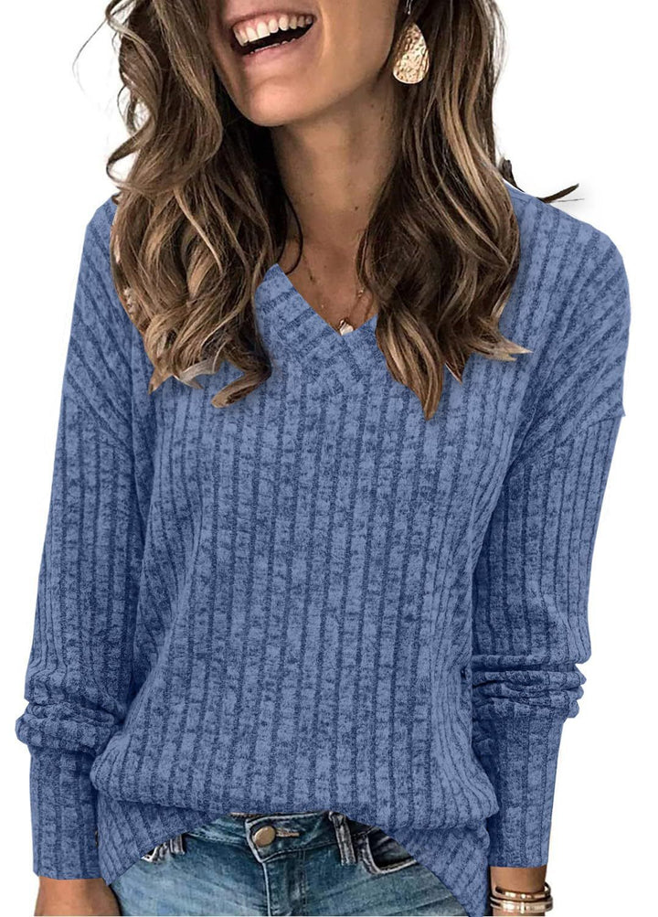 Women elegant V-neck sweater Lune London