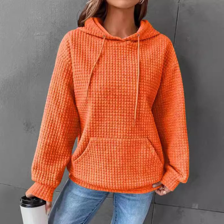 Ladies stylish hoodie with textured fabric Lune London