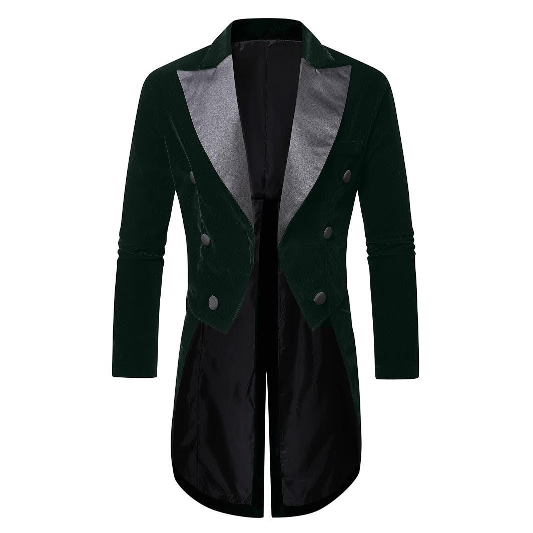 Lune London elegant double-breasted velvet jacket for men