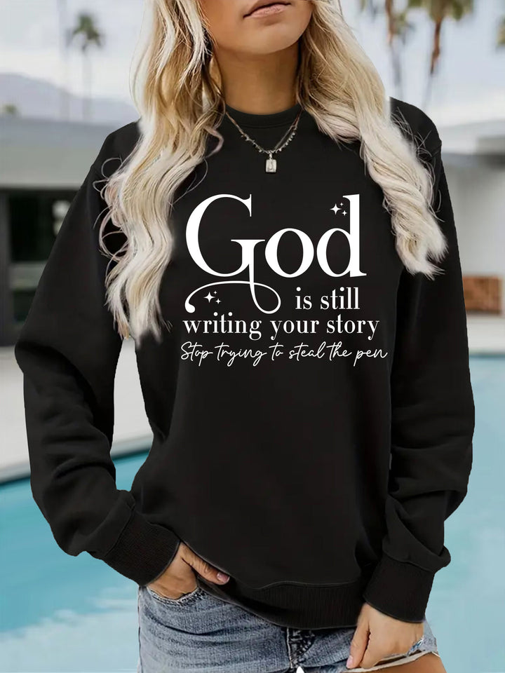 Sweatshirt pour femmes avec lettrage inspirant Chic & Stil