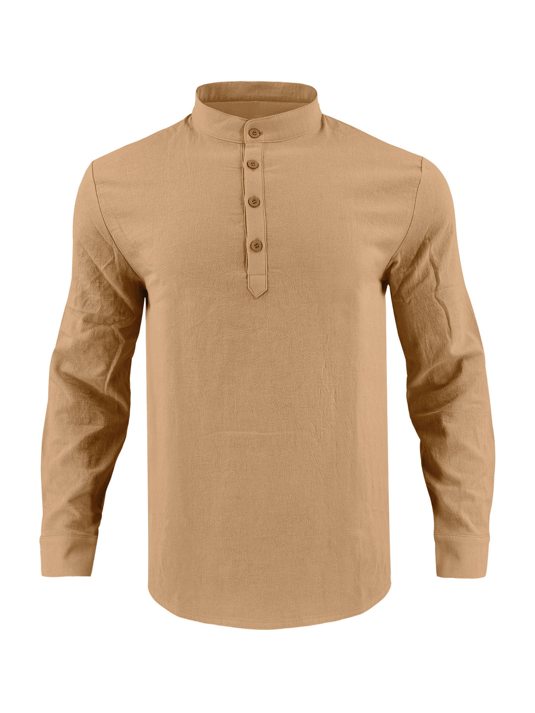Elegant long-sleeved shirt for men with fashionable high collar and textured surface Lune London