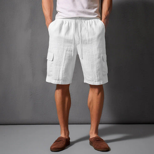 Multifunctional cargo shorts for men with comfortable side pockets and elastic waist Lune London