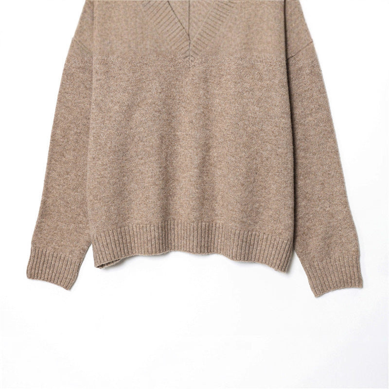 Pull femme en V en laine douce Chic & Stil