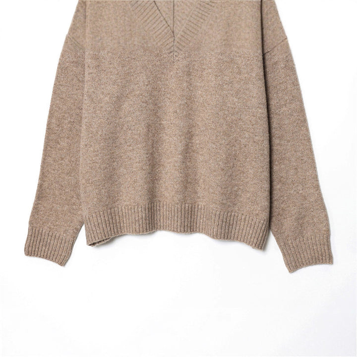 Pull femme en V en laine douce Chic & Stil