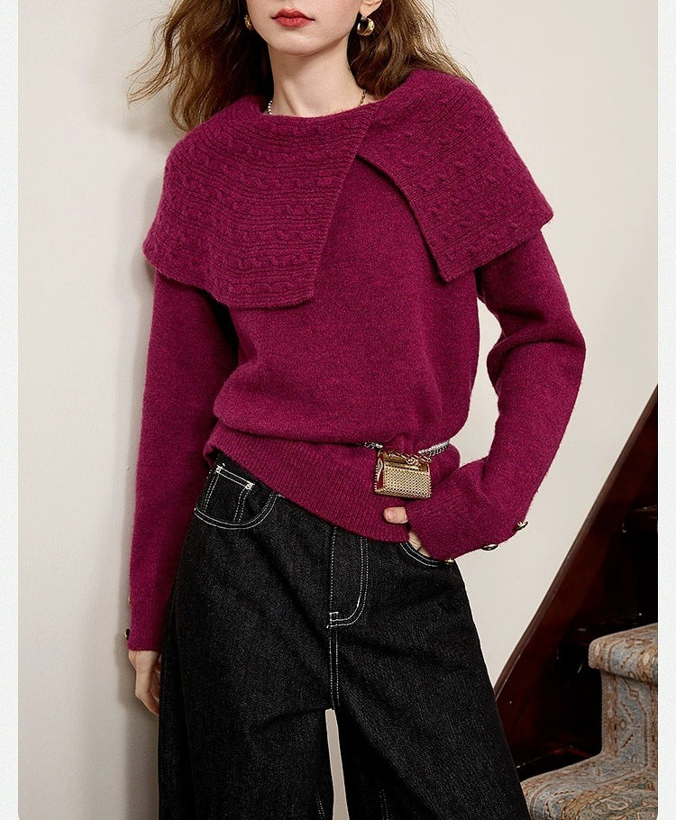 Pull pour femmes avec un col unique et un design décontracté Chic & Stil