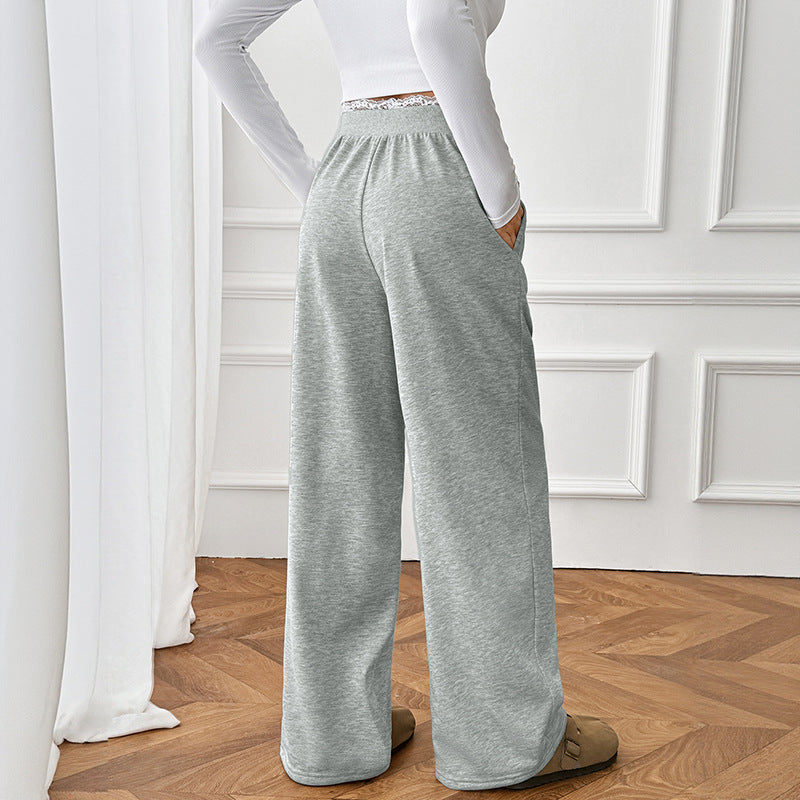 Women Comfortable and Casual Long Pants with Elastic Waist Lune London