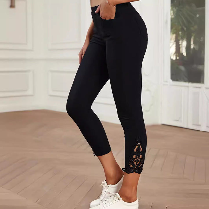 Women's Fashion Leggings with Lace Decorations Lune London