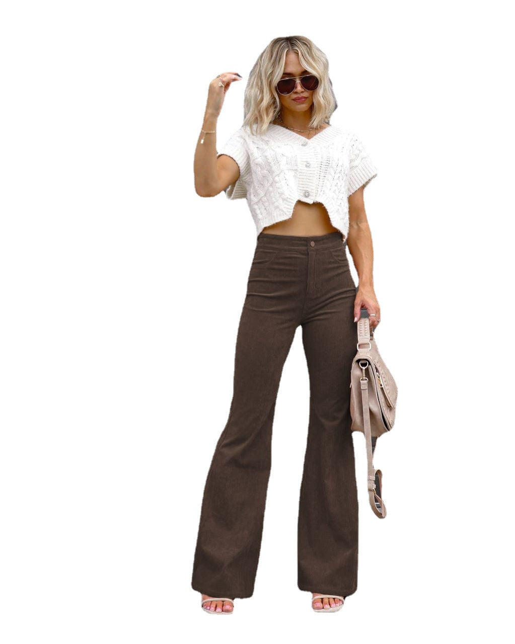 Women's Flared Jeans with High Waist and Figure-Flattering Cut Lune London