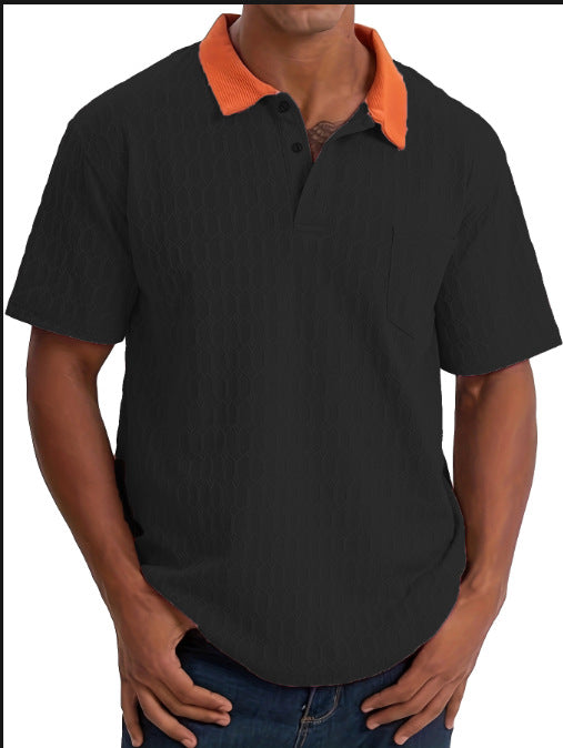 Structured leisure polo for men with contrast collar Lune London