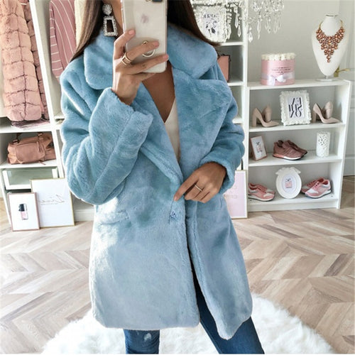 Ladies cozy teddy coat Lune London