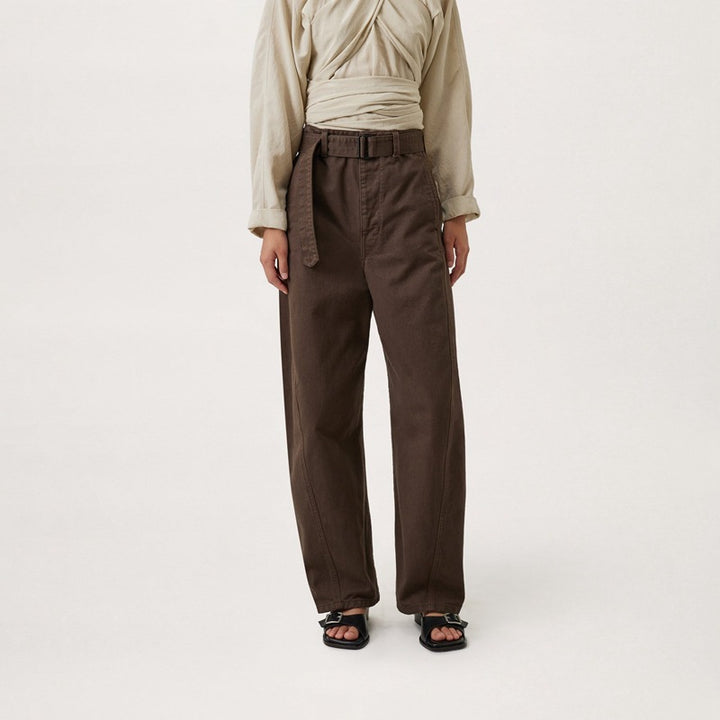 Pantalon taille haute élégant et confortable pour femme avec ceinture Chic & Stil
