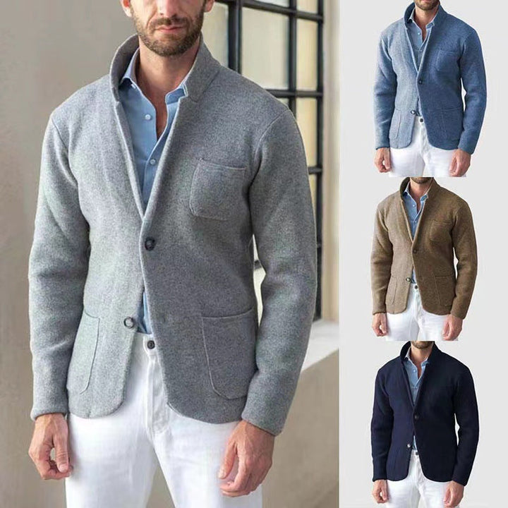 Men's Knitted Blazer with An Elegant Look and Practical Pockets Lune London