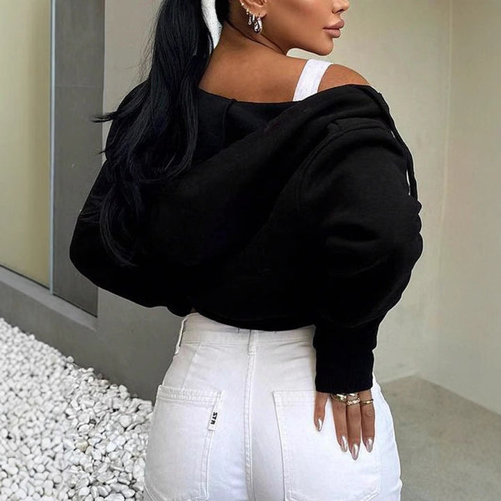 Cropped sport jacket for women with zipper Lune London