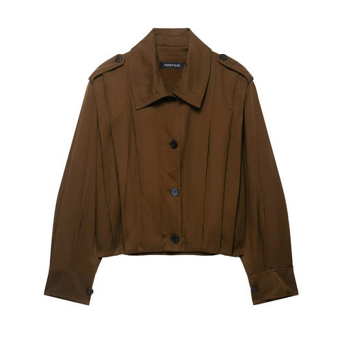 Dames veste utilitaire cropped avec plis structurés Chic und Stil