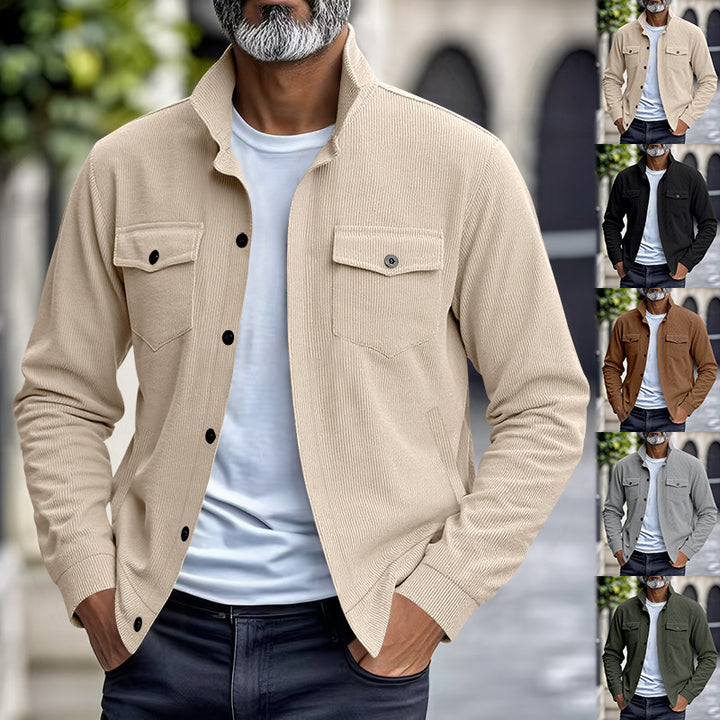 Casual shirt jacket for men with functional pockets and structured design Lune London