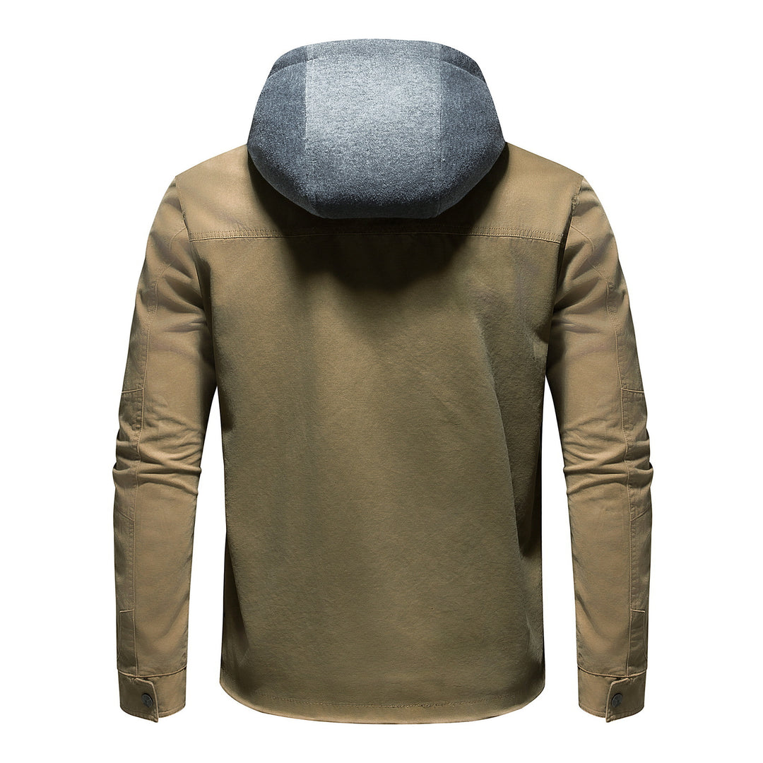 Utility jacket for men with removable hood Lune London
