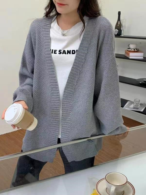 Gilet en tricot décontracté pour femme avec coupe oversize et textures spéciales Chic & Stil
