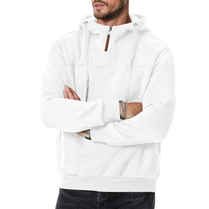 Fashionable men's hoodie with innovative zip closure and practical drawstrings Lune London