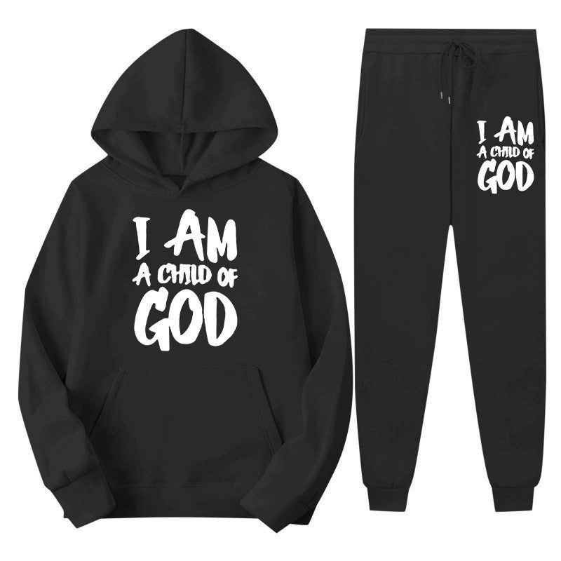 Women's hoodie sweatshirt with urban lettering and comfortable pants Chic & Stil