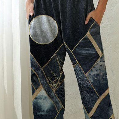 Women geometric print leisure pants Lune London