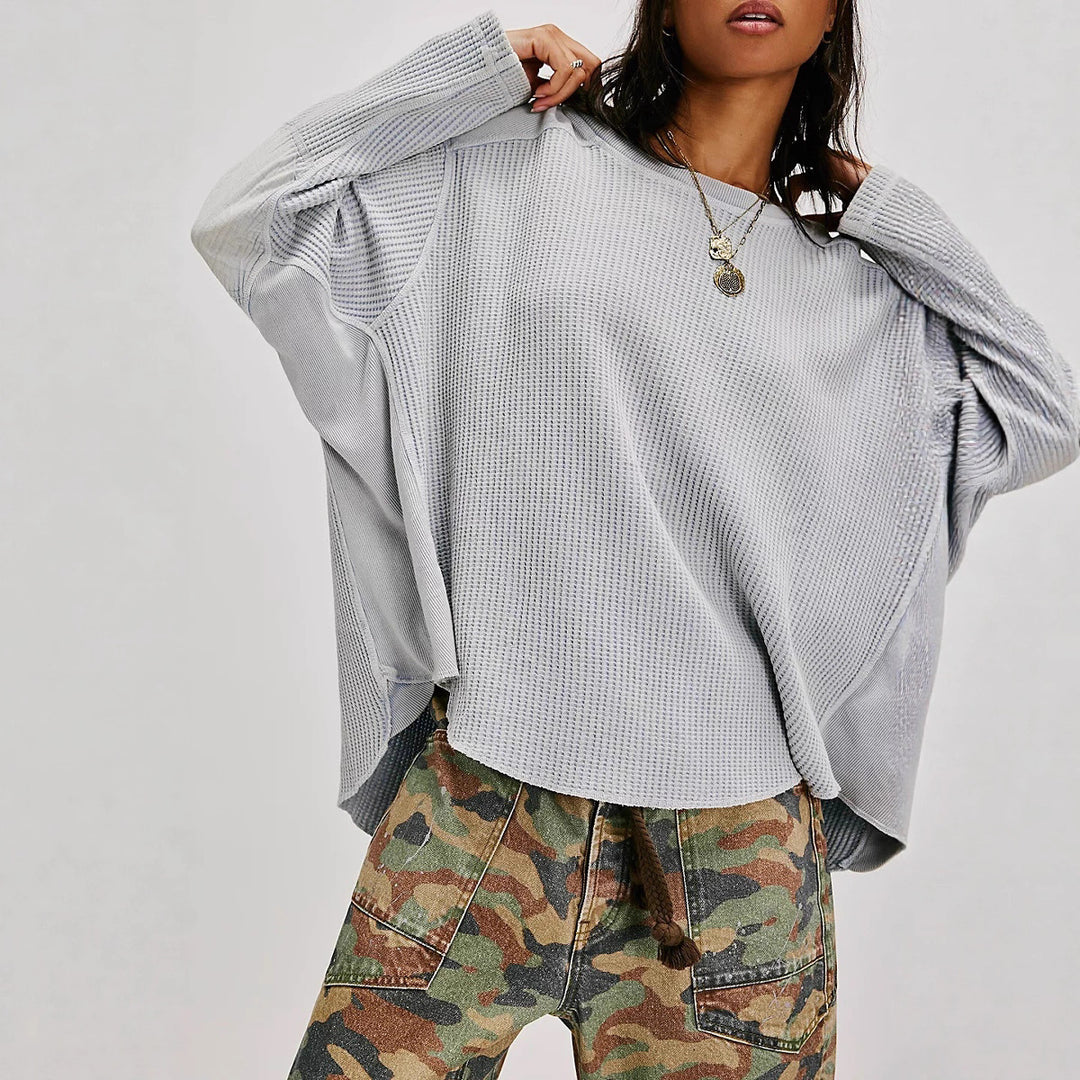 Casual knit sweater for women with a slightly oversized cut Lune London