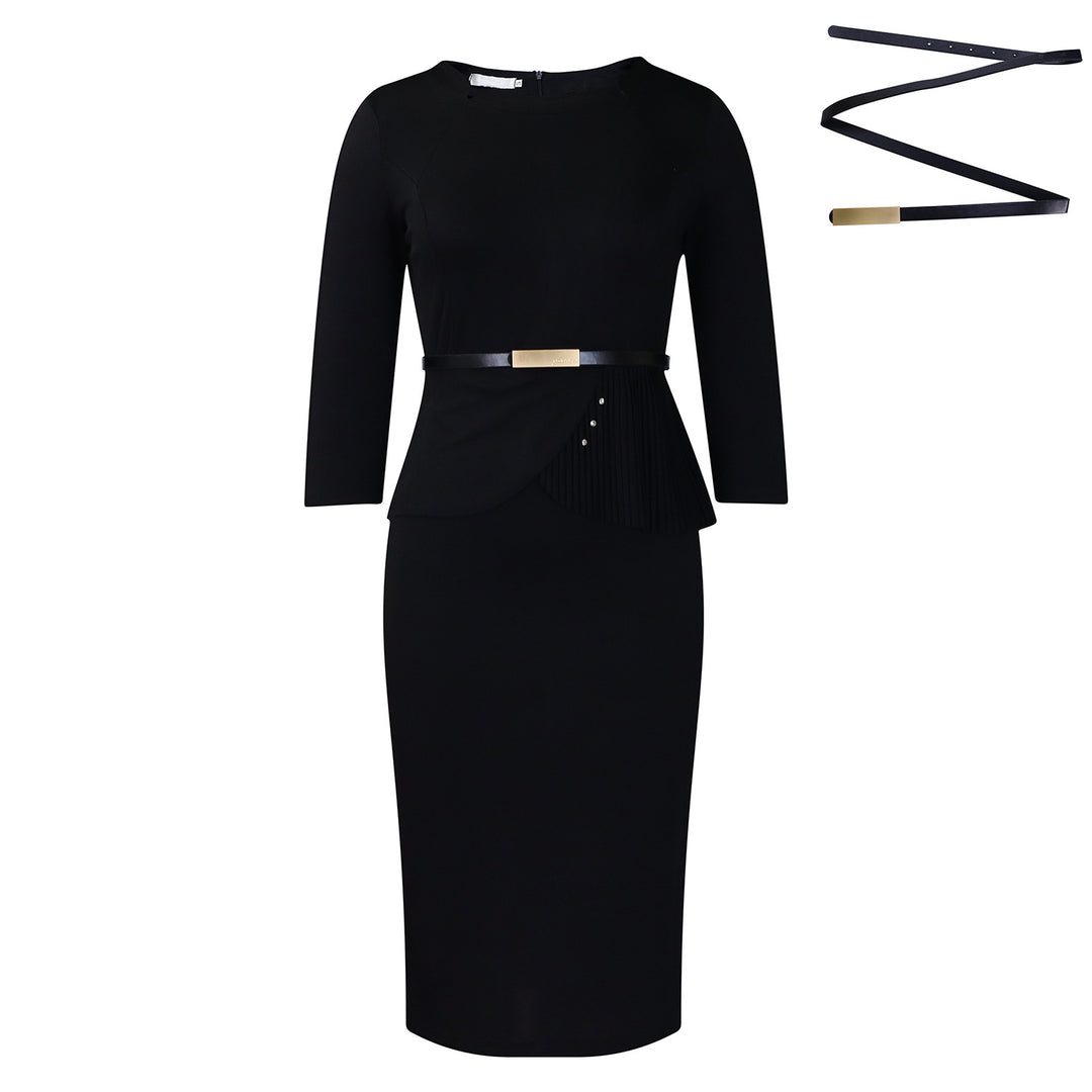 Dresses for women fitted with gathers and belt Lune London