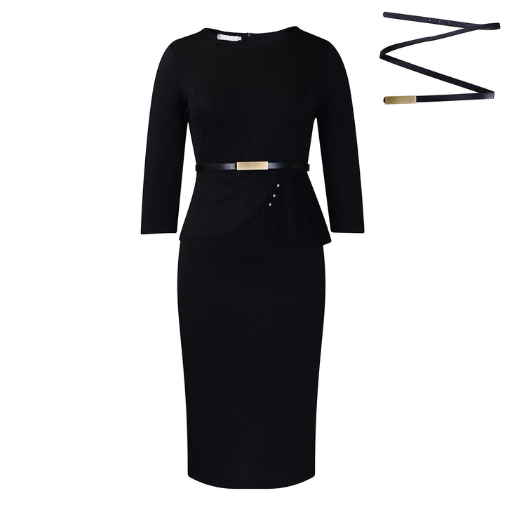 Dresses for women fitted with gathers and belt Lune London