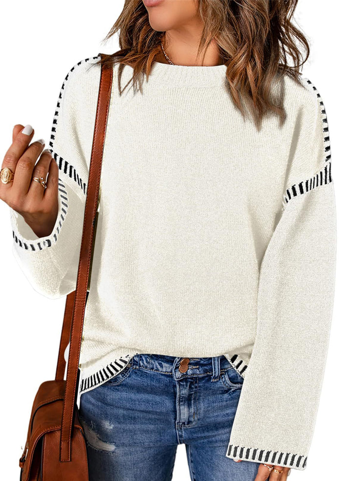 Casual sweater for ladies with striped accents Lune London