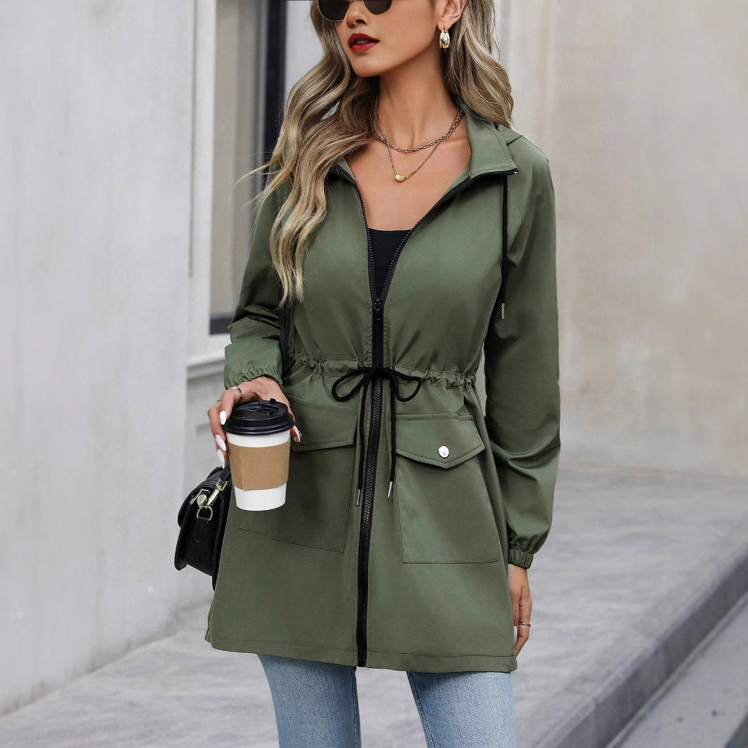 Leisure jacket for women with adjustable waist and practical outer pockets Lune London