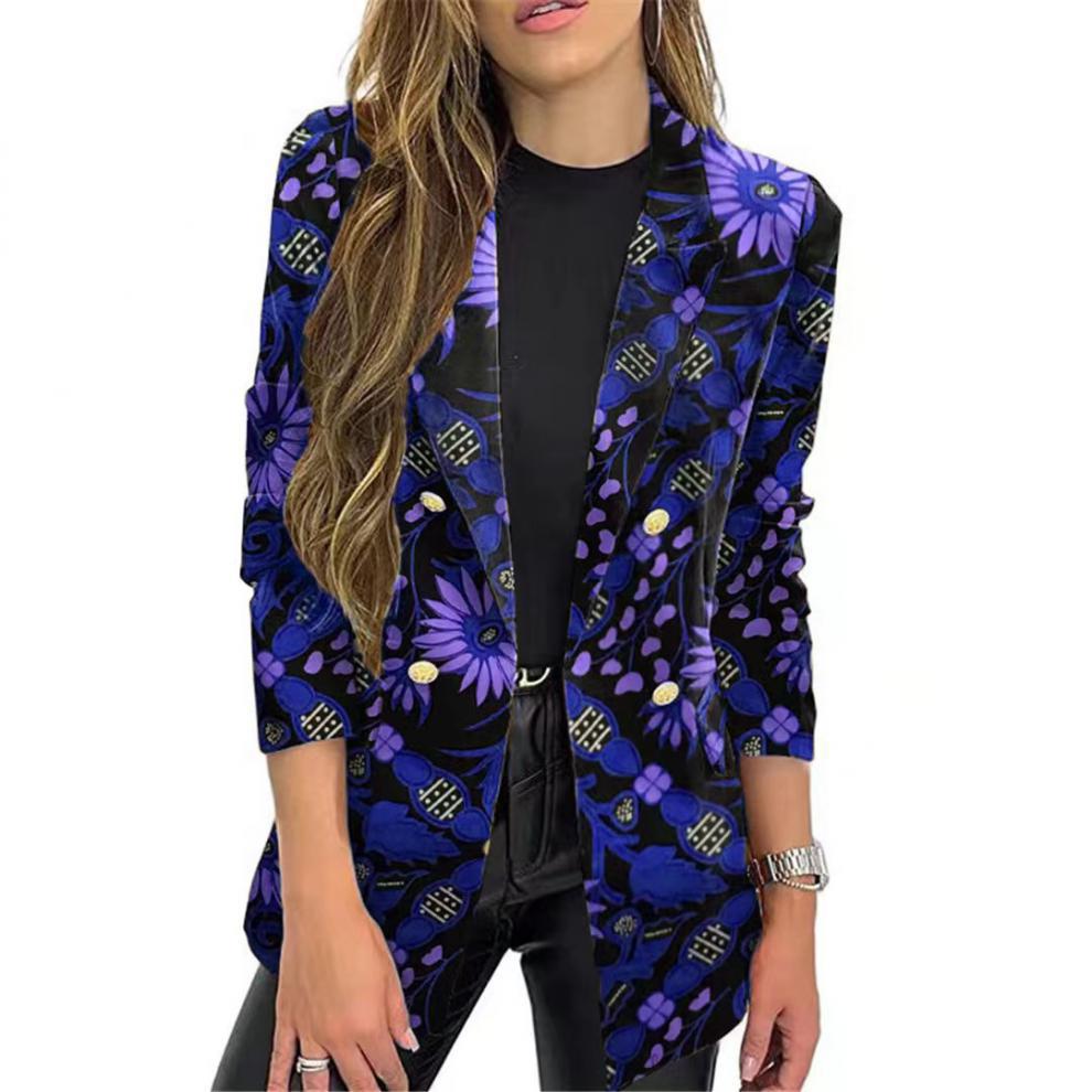Trendy blazer for women with floral pattern and oversized cut Lune London
