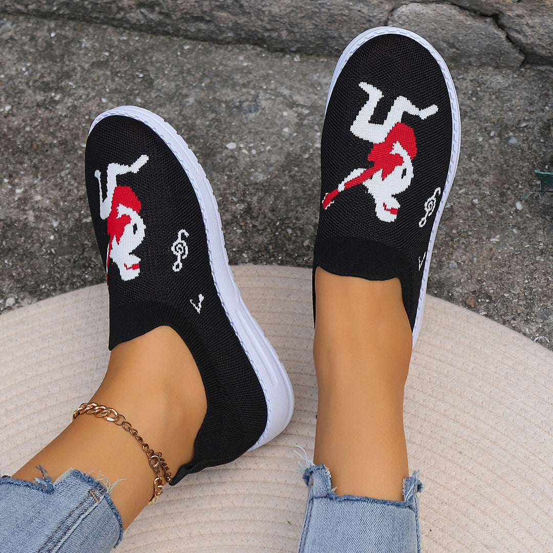 Breathable Slip-On Sneakers for Women with Elastic Upper Lune London