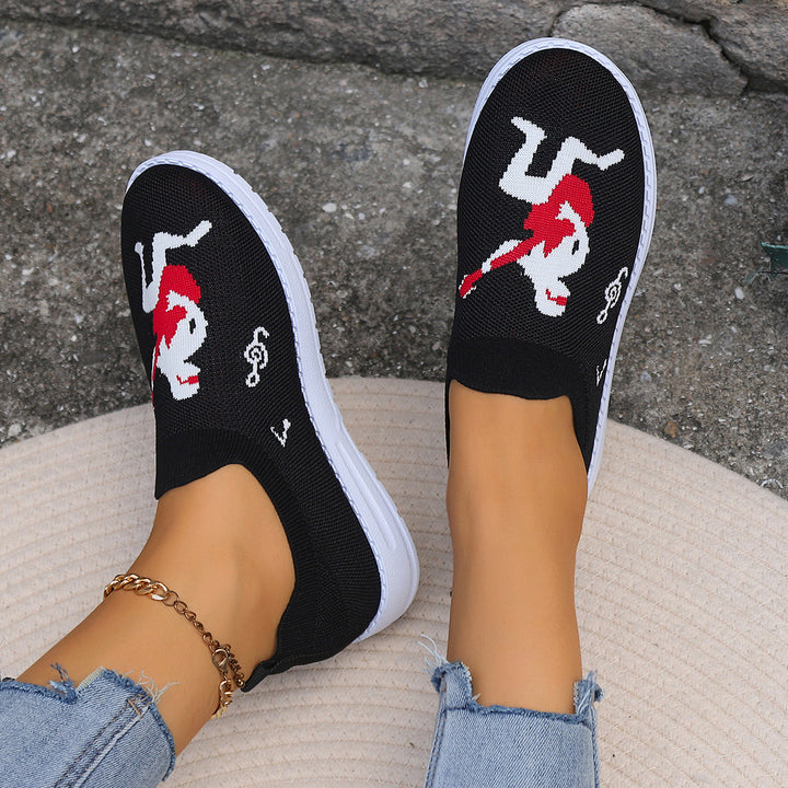 Breathable Slip-On Sneakers for Women with Elastic Upper Lune London