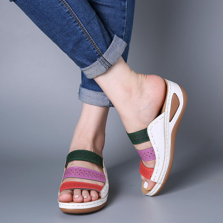 Fashion platform sandals for women with breathable upper Lune London