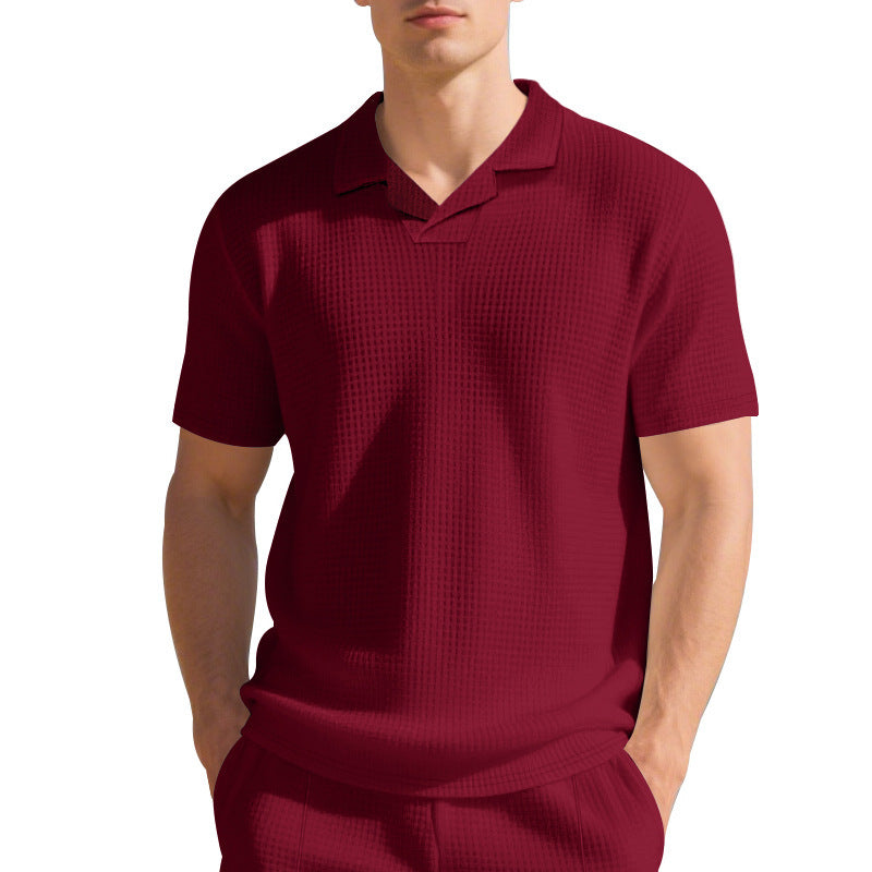 Casual polo for men in breathable material with structured design Lune London