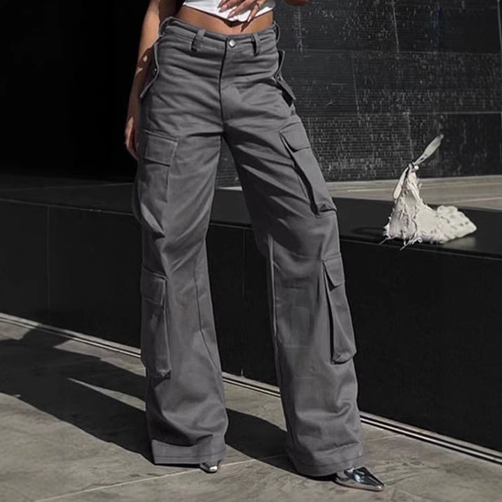 Wide-leg women's cargo pants with functional pockets Lune London
