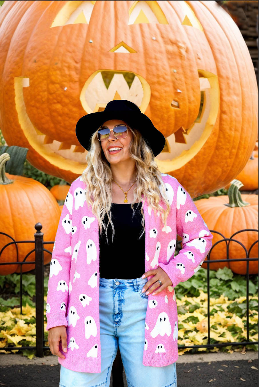 Ladies Phantom Pattern Long Sleeve Vest Lune London
